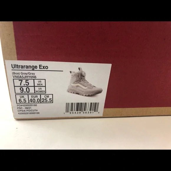 VANS Ultrarange EXO Hi Goretex BOA MTE-3 Shoes Defcon Skate Grey Mens SI…